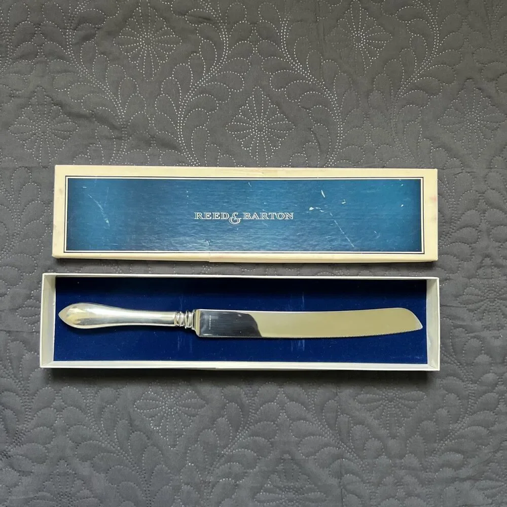 VTG Reed & Barton Orig. Paul Revere Design Stainless Steel Wedding Cake Knife